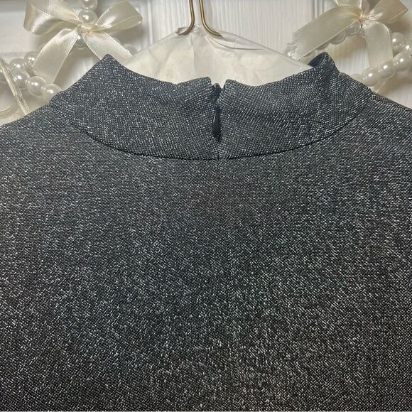 Vintage Em Francais Silver Shimmer Long Dress - Picture 8 of 10